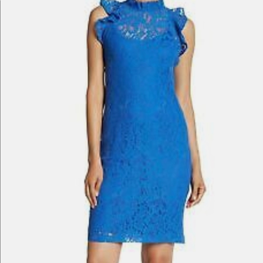 Small Alexia Admor blue Carrie Lace Sheath Dress